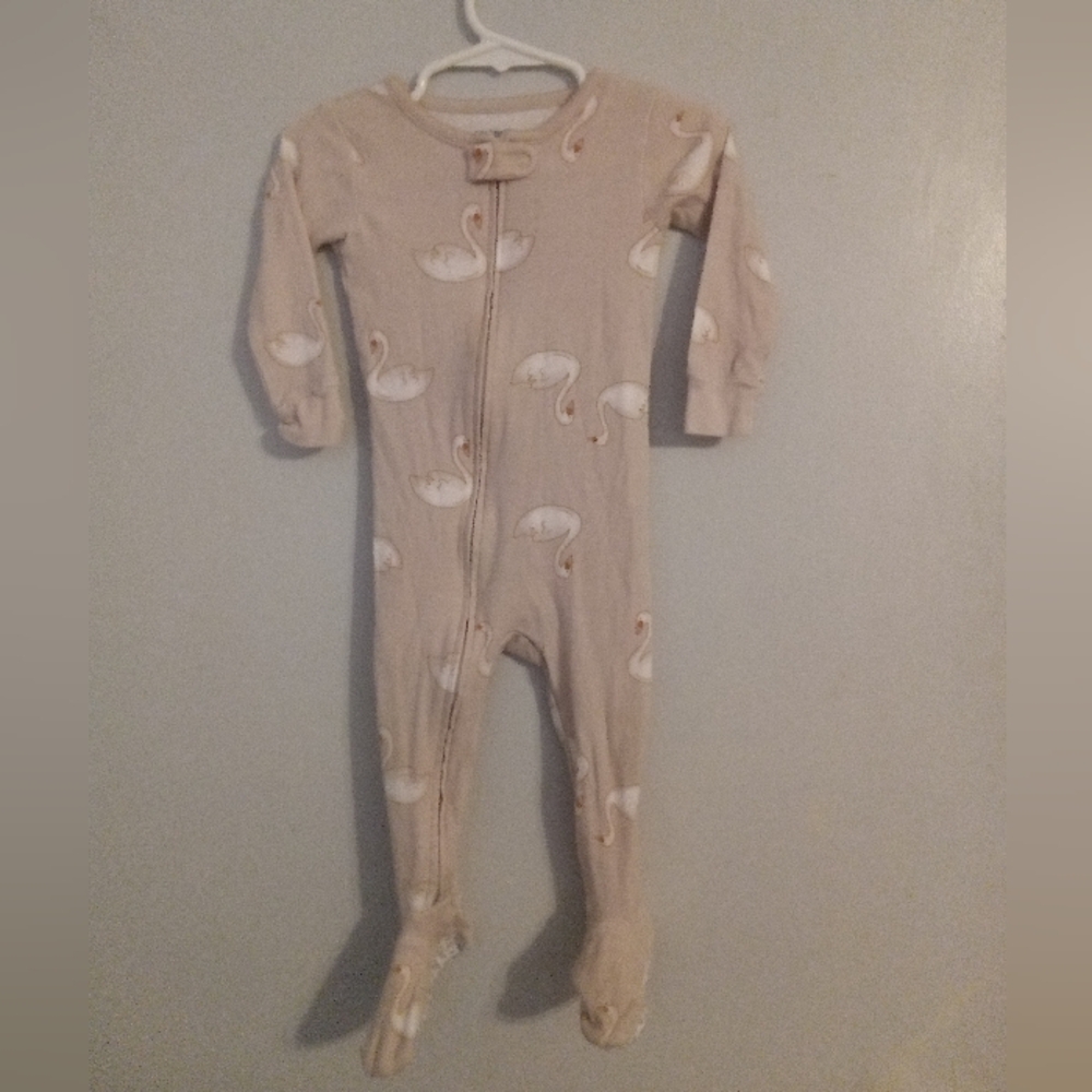Carter's Adorable Swan Print Kids One Piece Footies 12 M